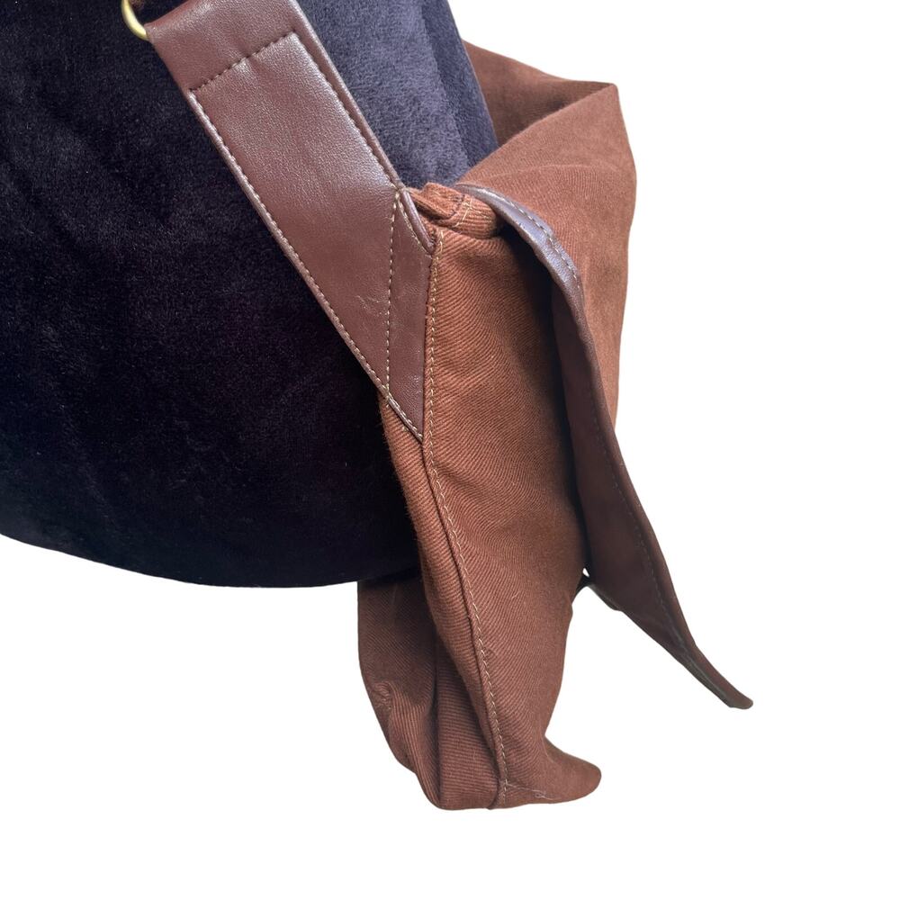 Guess Vintage Y2K Messenger Bag Mocha Canvas L - Picture 4 of 5
